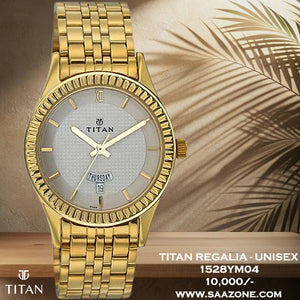 Titan Quartz White Dial Unisex 1528YM04