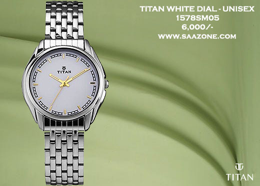 Titan Quartz White Dial Unisex 1578SM05