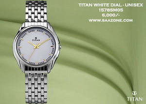 Titan Quartz White Dial Unisex 1578SM05