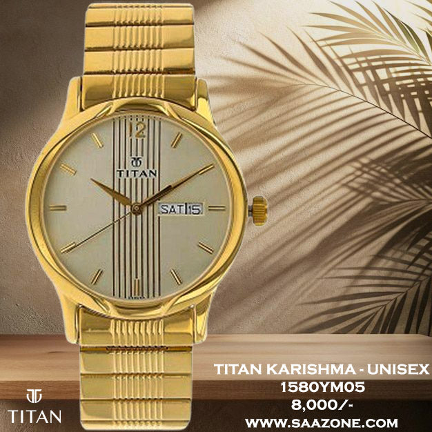 Titan Champagne Dial Unisex 1580YM05