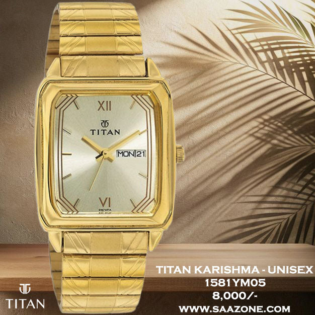 Titan Quartz Champagne Dial Unisex 1581YM05