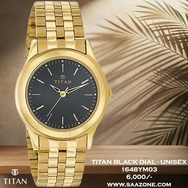Titan Black Dial for Men 1648YM03