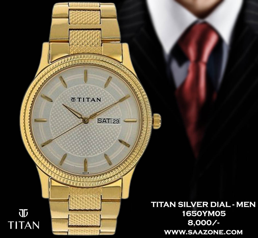 Titan Quartz Silver Dial For Men 1650YM05