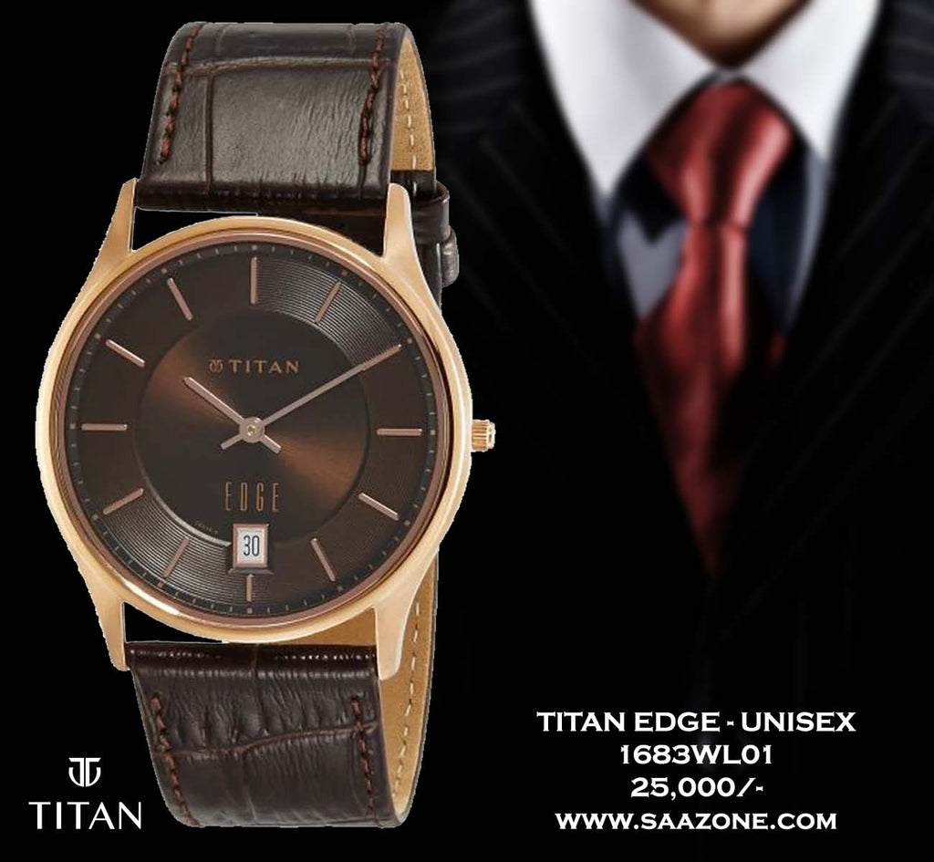 Titan Edge Black Dial for Men 1683WL01
