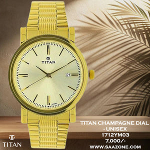 Titan Quartz Champagne Dial For Men 1712YM03