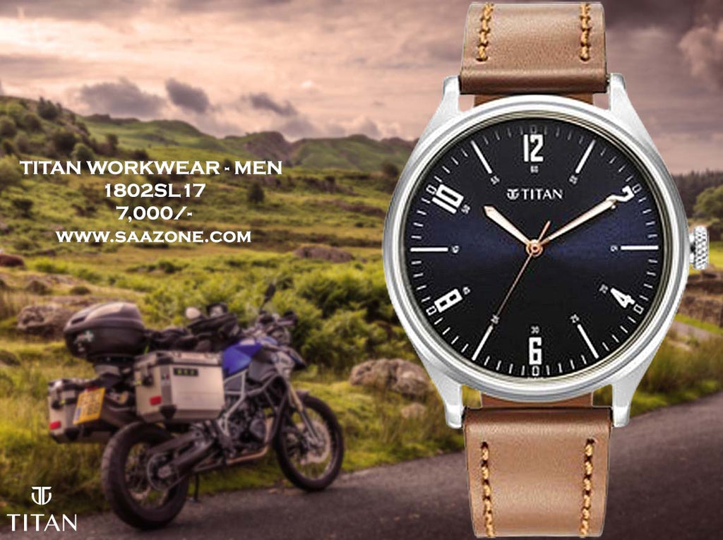 Titan Blue Dial for Men 1802SL17
