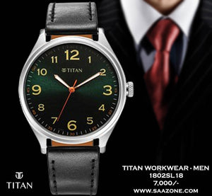 Titan Quartz Green Dial for Men 1802SL18