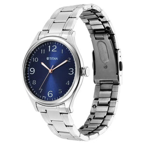 Titan Quartz Analogue Blue Dial for Men 1802SM05