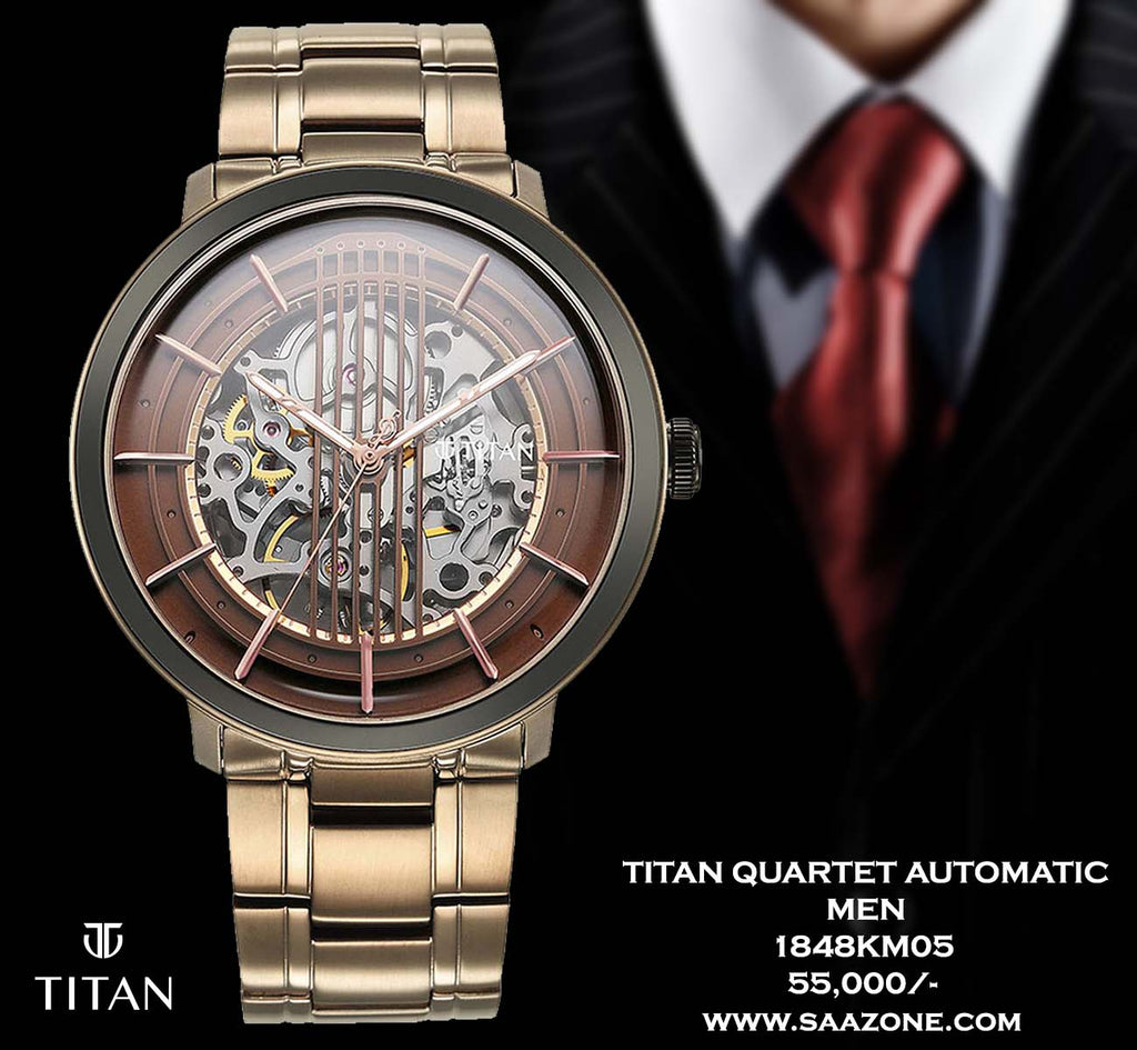 Titan Quartet Brown Dial Automatic 1848KM05