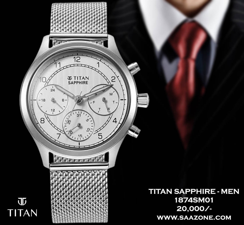 Titan Sapphire Quartz Multifunction for Men 1874SM01