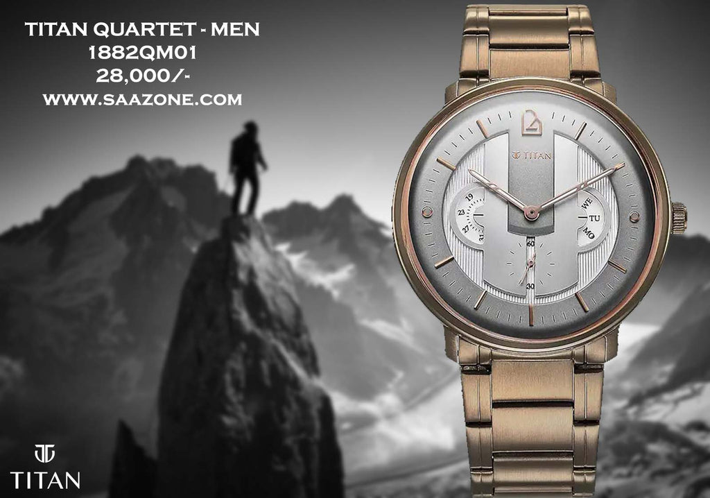 Titan Quartet watch for Men 1882QM01