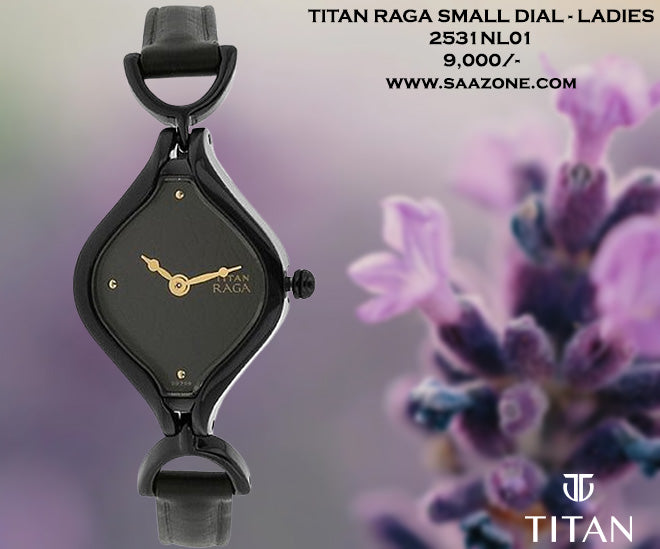 Titan Black Dial for Ladies 2531NL01