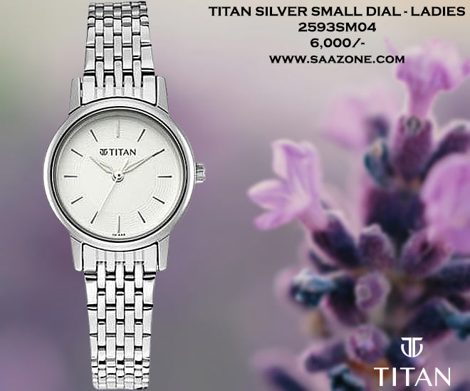 Titan Silver Dial for Ladies 2593SM04