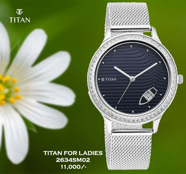 Titan Wander Dark Blue Dial for Ladies 2634SM02