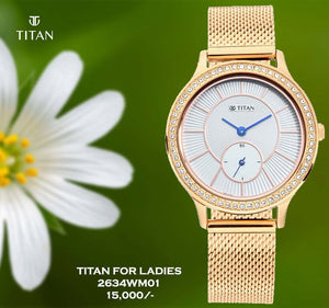 Titan Sparkle Rose Gold Dial for Ladies 2634WM01