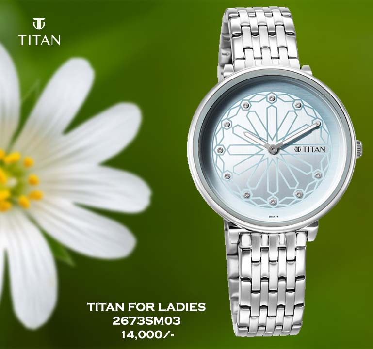Titan Marhaba Sky Blue Dial for Ladies 2673SM03