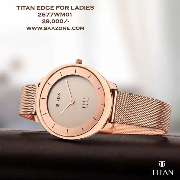 Titan Edge Rose Gold Dial for Ladies 2677WM01
