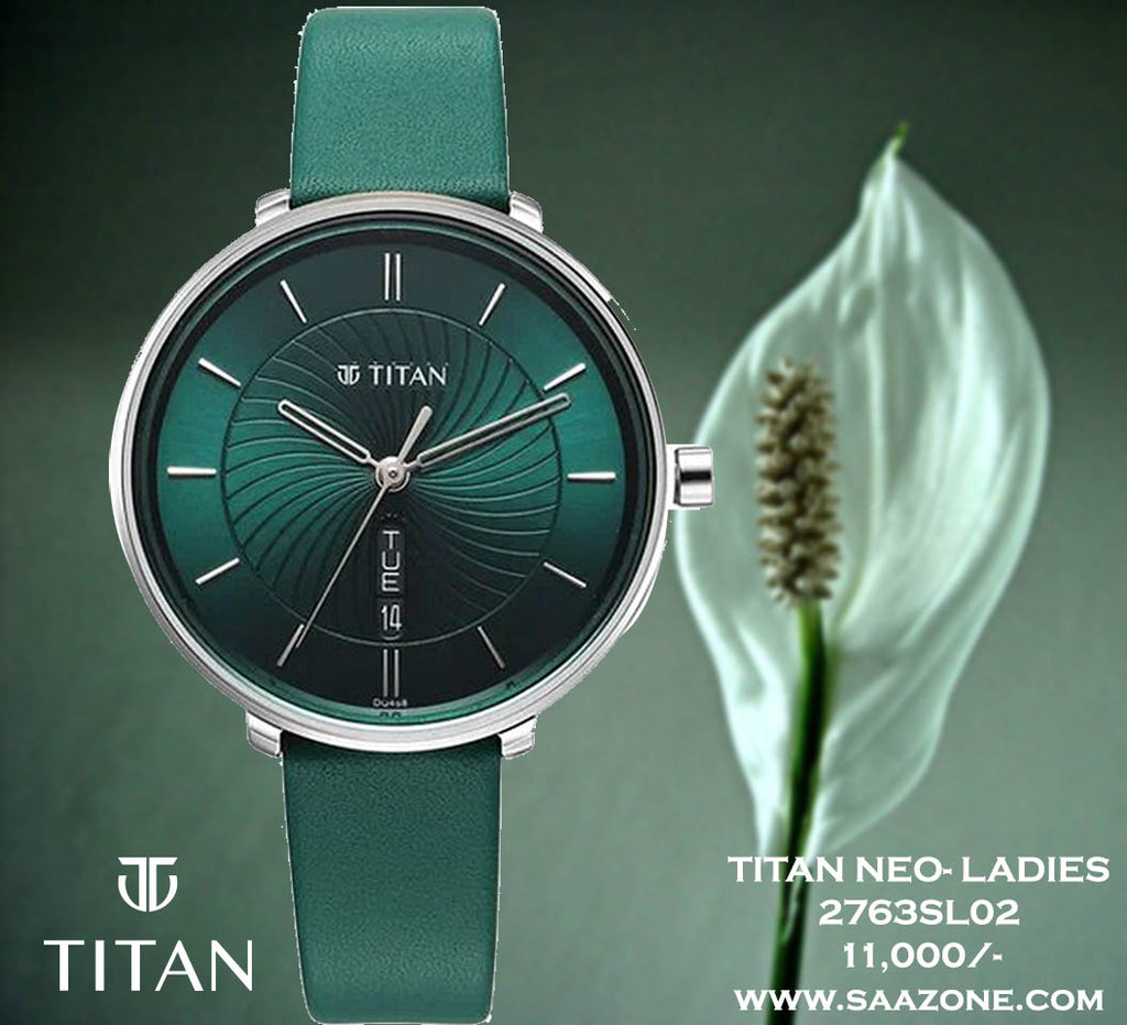 Titan Neo Green Dial For Ladies 2763SL02