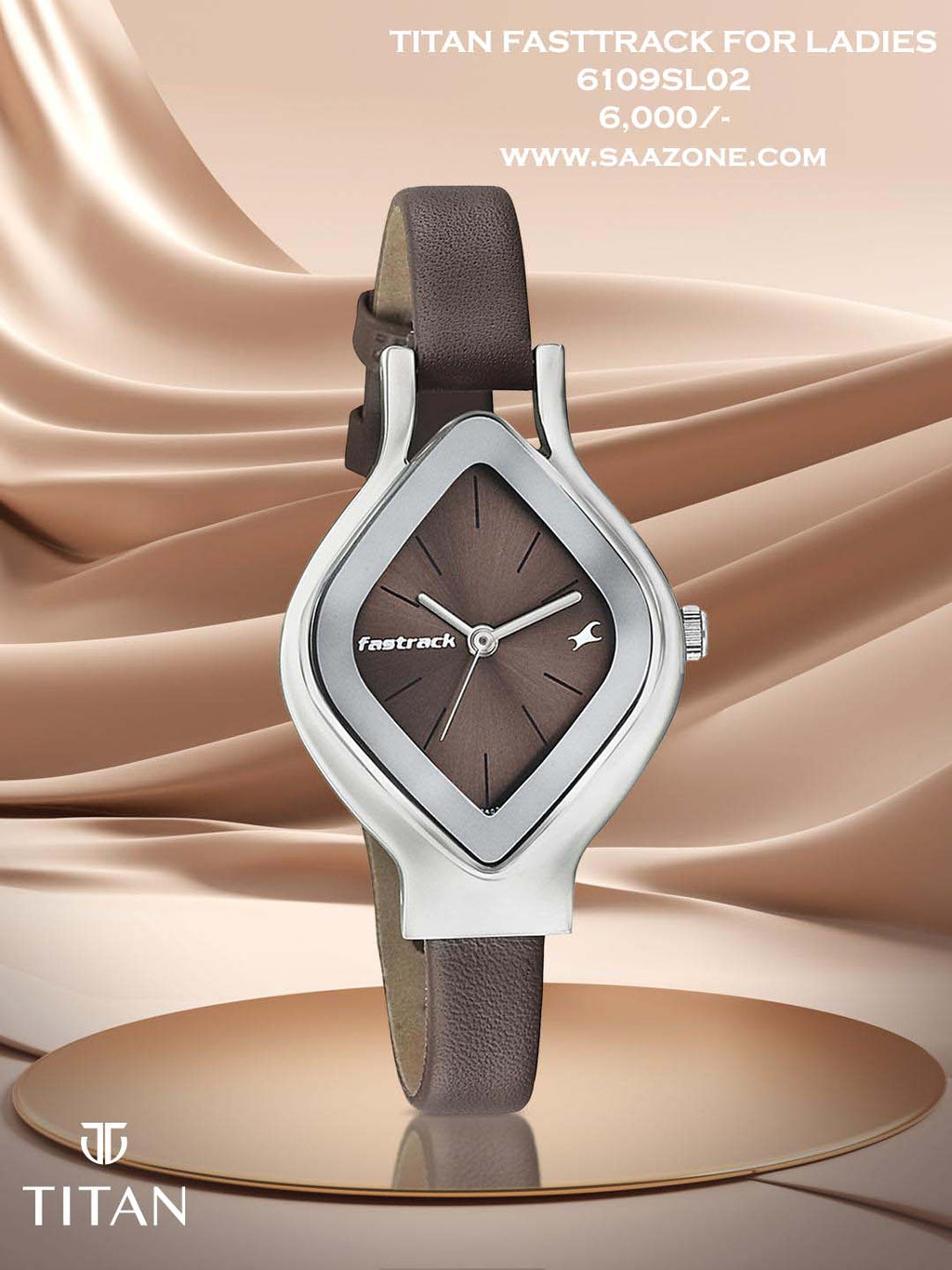 Fastrack Brown Dial for Ladies 6109SL02