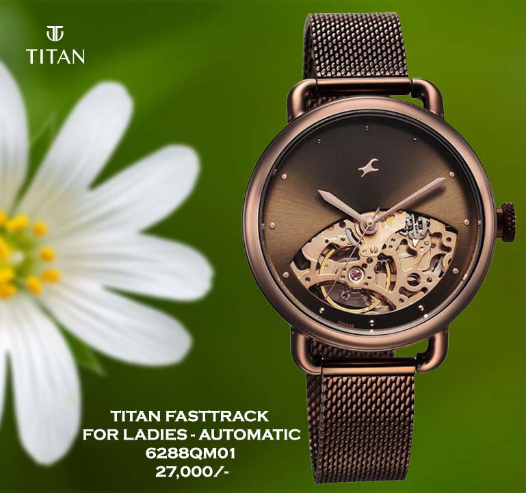 Fastrack Automatics Brown Dial for Ladies 6288QM01