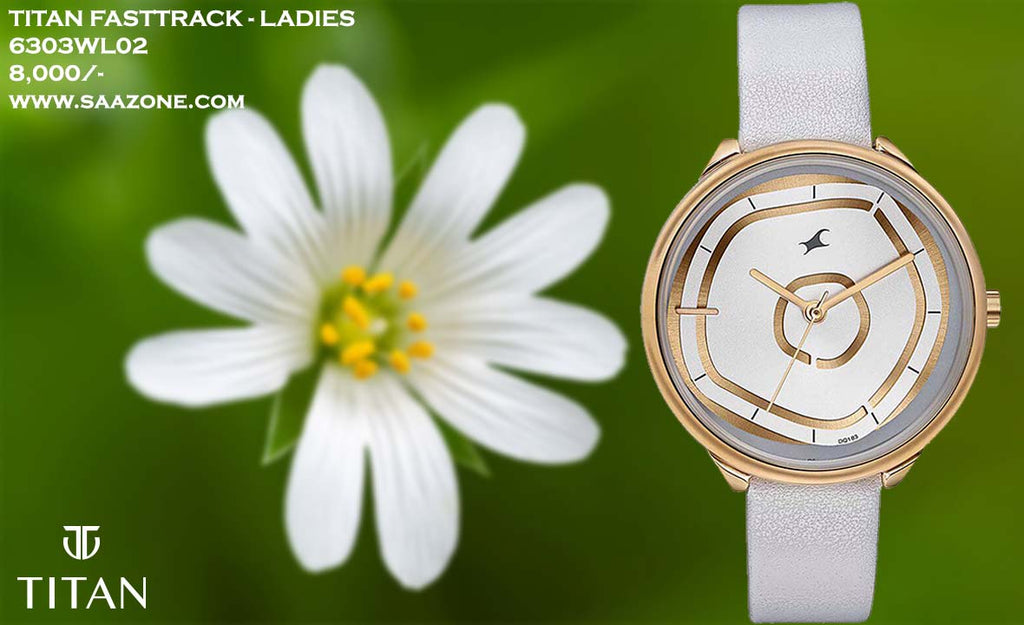 Fastrack Stunners Rose Gold Dial For Ladies 6303WL02