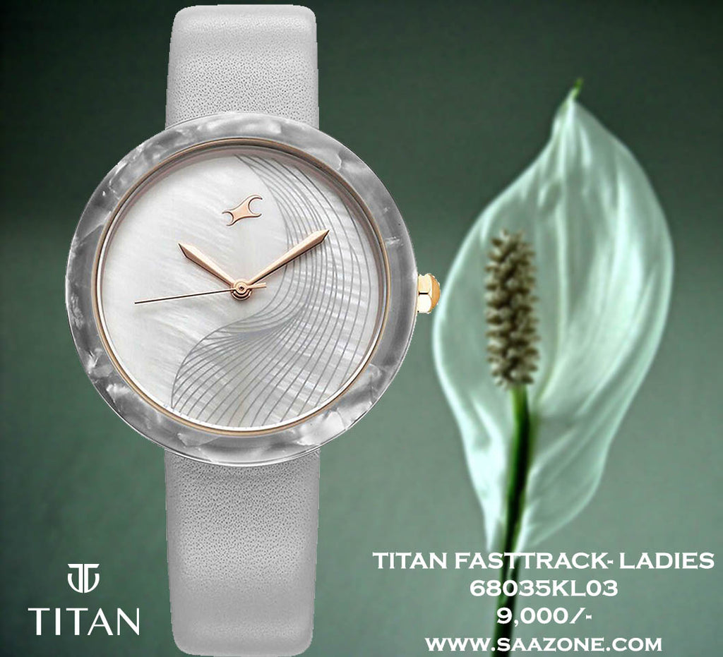 Fastrack Younique Quartz Mother Of Pearl Dial For Ladies 68035KL03