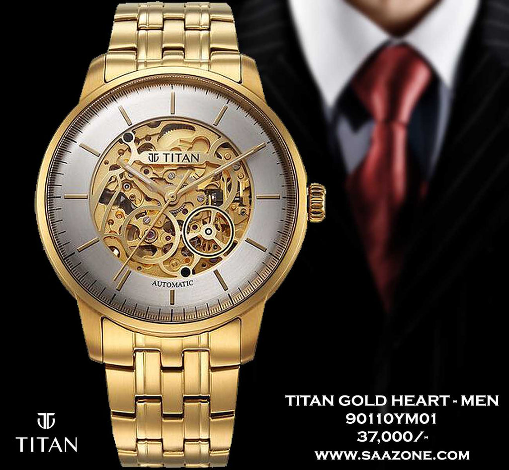 Titan Golden Heart Skeletal Automatic for Men 90110YM01