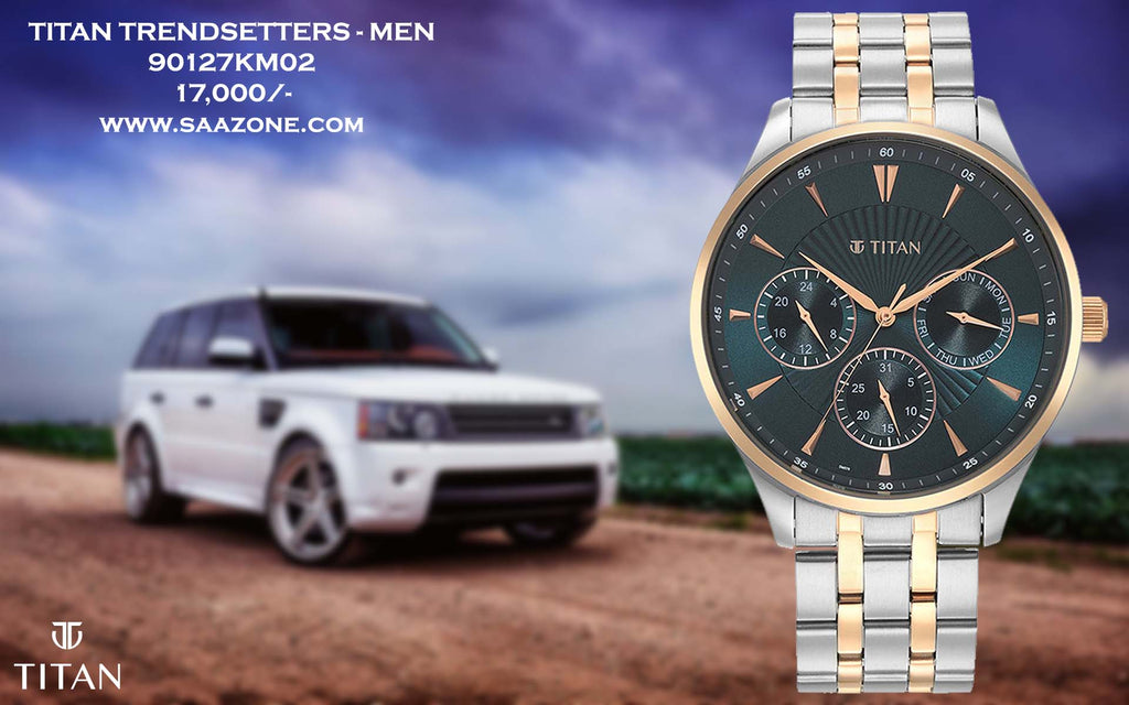 Titan Opulent Blue Dial 90127km02