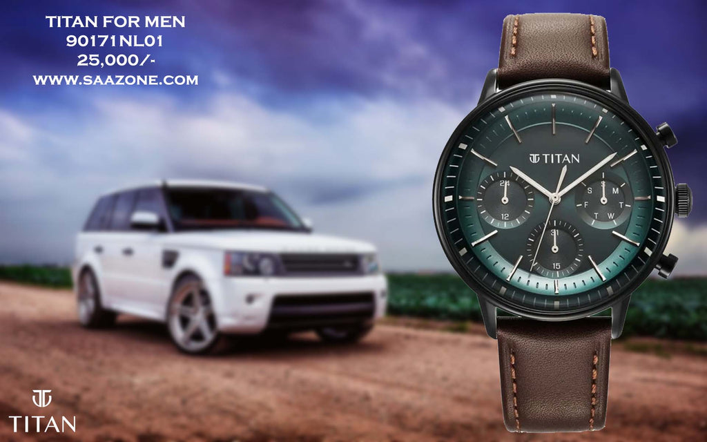 Titan Light Leathers Quartz Multifunction for Men 90171NL01