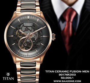 Titan Ceramic Fusion Automatic for Men 90174KD03