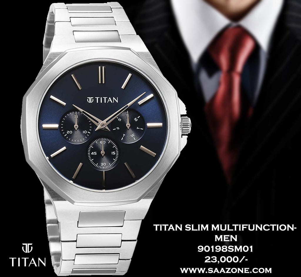 Titan Classic Slim Multifunction Quartz For Men 90198SM01
