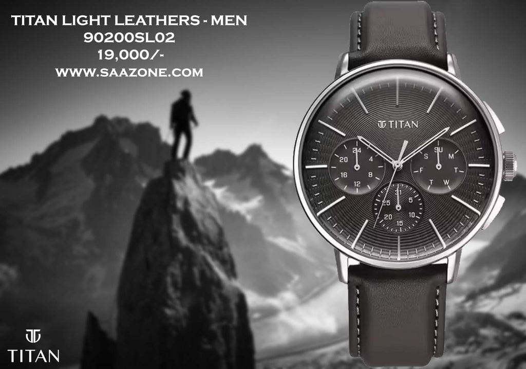 Titan Light leathers Anthracite Dial For Men 90200SL02