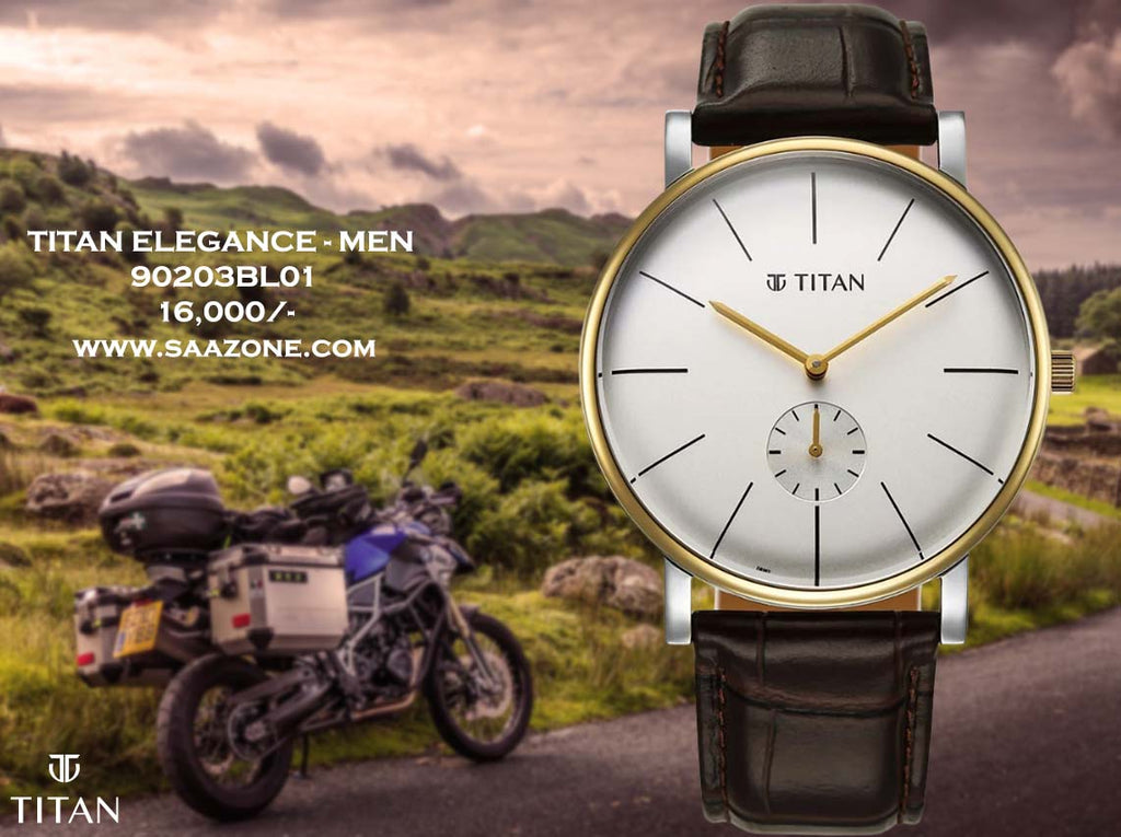 Titan Elegance White Dial for Men 90203BL01