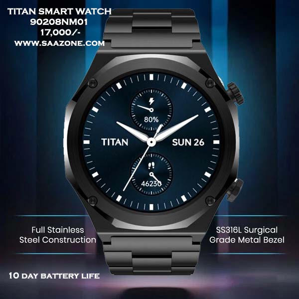Titan Maestro Premium Metal Smartwatch - black 90208NM01