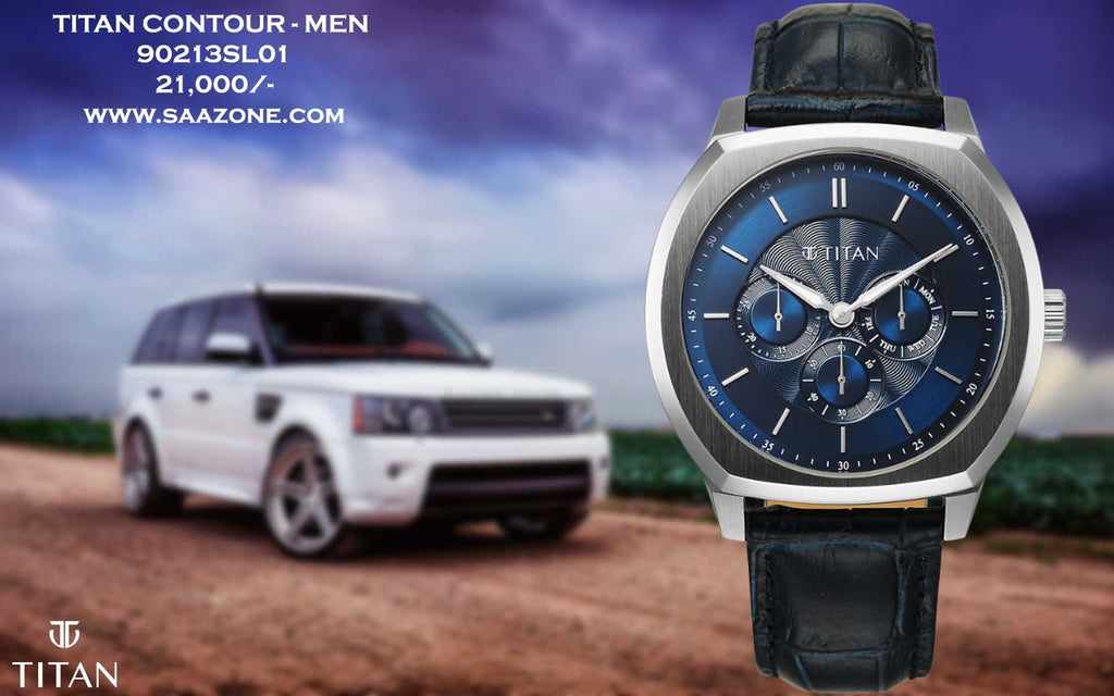 Titan Regalia Arc Blue Dial for Men 90213SL01