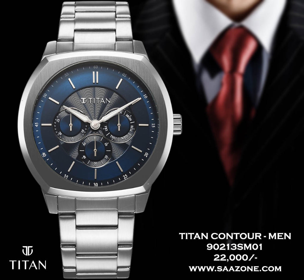 Titan Regalia Arc Stainless Steel Strap for Men 90213SM01