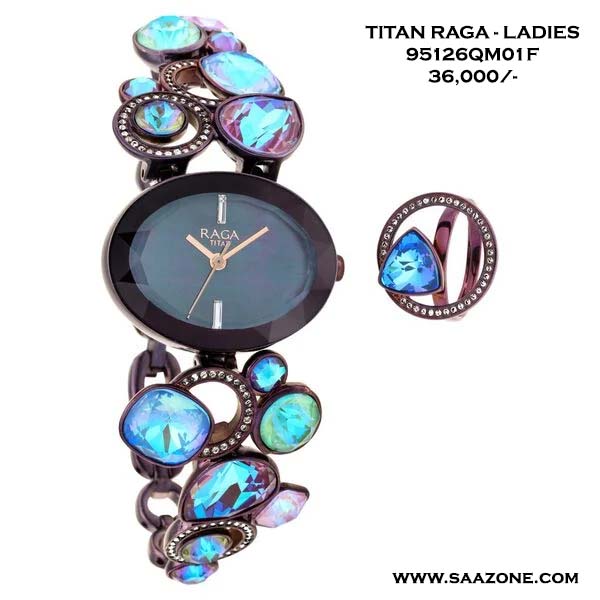 Titan Raga Moments Of Joy Quartz Analog Mother of Pearl Dial Maroon Metal Strap Watch For Women  95126QM01F