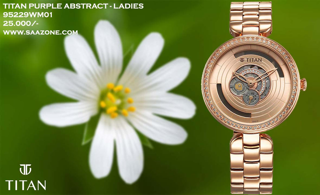 Titan Purple Abstract Quartz for Ladies 95229WM01