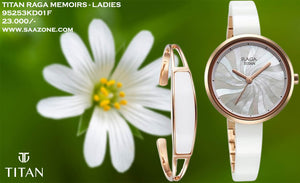 Titan Raga Memoirs Quartz Mother of Pearl Dial for Ladies 95253KD01