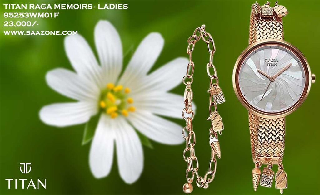 Titan Raga Memoirs Mother of Pearl Dial for Ladies 95253WM01