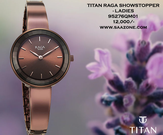 Titan Raga Showstopper Brown Dial for Ladies 95276QM01