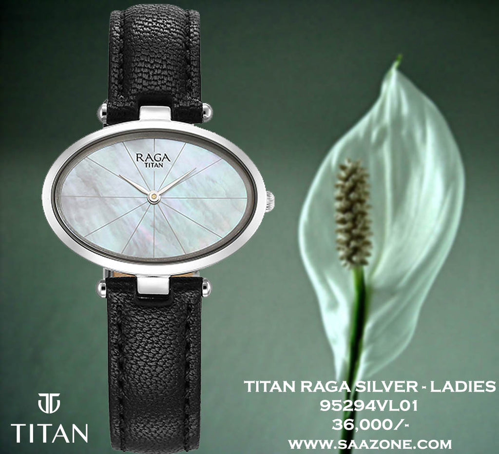 Titan Raga Silver Mother Of Pearl Dial For Ladies 95294VL01
