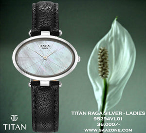 Titan Raga Silver Mother Of Pearl Dial For Ladies 95294VL01