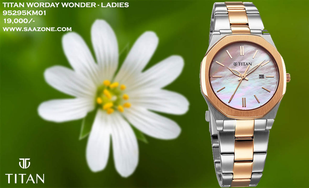 Titan Workday Wonders Mother Of Pearl Dial For Ladies 95295KM01