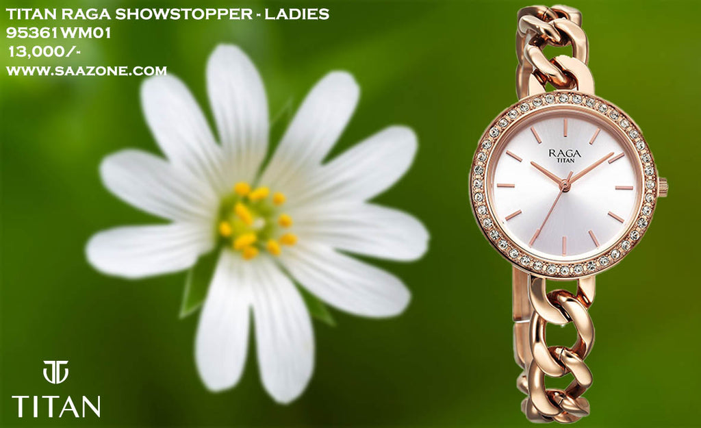 Titan Raga Showstopper Silver Dial For Ladies 95361WM01