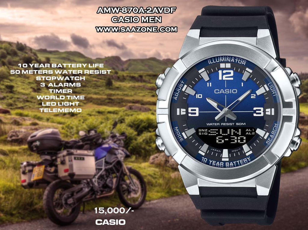 Casio Digital/Analogue Timepiece for Men AMW-870A-2A