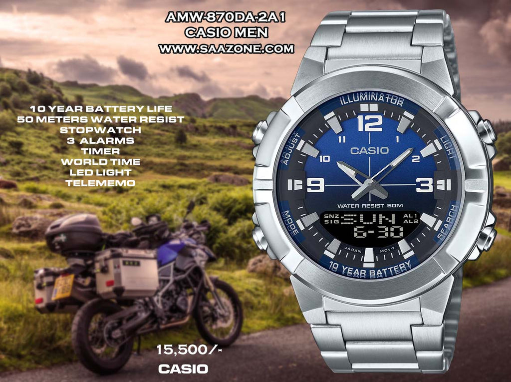 Casio Digital/Analogue Timepiece for Men AMW-870DA-2A1