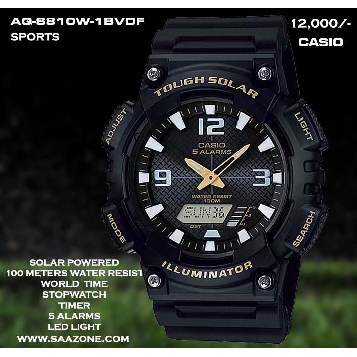 Casio Solar Timepiece for Men AQ-S810W-1BVDF