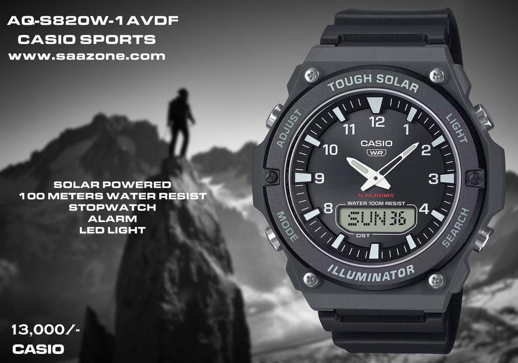 Casio Solar Timepiece for Men AQ-S820W-1AVDF