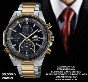 Casio Edifice Solar Powered Series EFS-S590SG-1AV- SLIMMEST CASIO EDIFICE